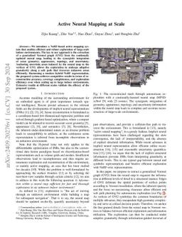 Active Neural Mapping at Scale