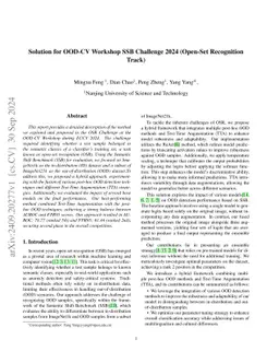 Solution for OOD-CV Workshop SSB Challenge 2024 (Open-Set Recognition
  Track)