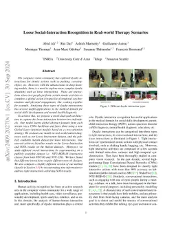 Loose Social-Interaction Recognition in Real-world Therapy Scenarios