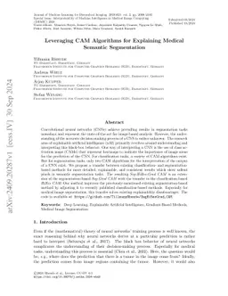 Leveraging CAM Algorithms for Explaining Medical Semantic Segmentation
