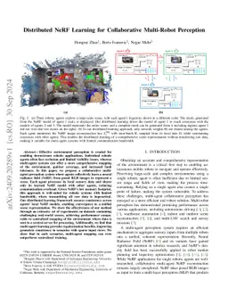 Distributed NeRF Learning for Collaborative Multi-Robot Perception