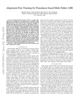 Alignment-Free Training for Transducer-based Multi-Talker ASR