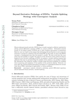Beyond Derivative Pathology of PINNs: Variable Splitting Strategy with
  Convergence Analysis