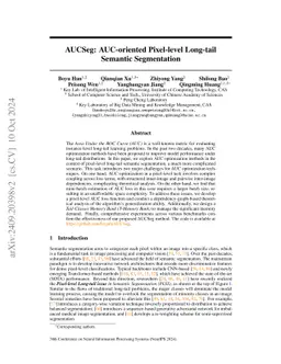 AUCSeg: AUC-oriented Pixel-level Long-tail Semantic Segmentation