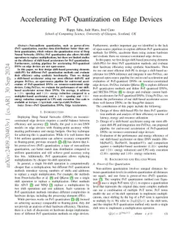 Accelerating PoT Quantization on Edge Devices