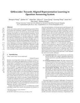 QAEncoder: Towards Aligned Representation Learning in Question Answering Systems