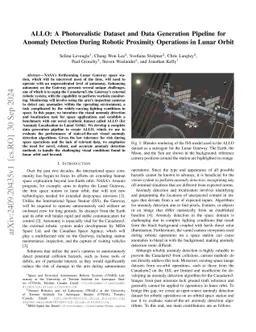 A Photorealistic Dataset and Vision-Based Algorithm for Anomaly Detection During Proximity Operations in Lunar Orbit