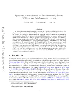 Upper and Lower Bounds for Distributionally Robust Off-Dynamics
  Reinforcement Learning