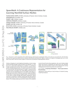 SpaceMesh: A Continuous Representation for Learning Manifold Surface Meshes