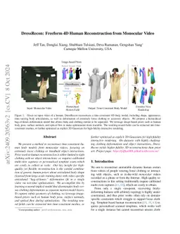 DressRecon: Freeform 4D Human Reconstruction from Monocular Video