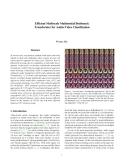 Efficient Multiscale Multimodal Bottleneck Transformer for Audio-Video
  Classification