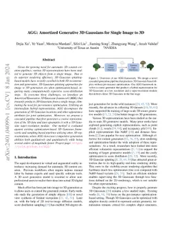 AGG: Amortized Generative 3D Gaussians for Single Image to 3D