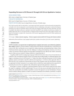 Expanding Horizons in HCI Research Through LLM-Driven Qualitative
  Analysis