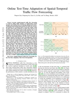 Online Test-Time Adaptation of Spatial-Temporal Traffic Flow Forecasting