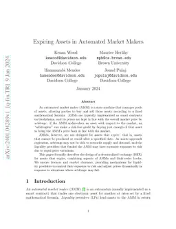 Expiring Assets in Automated Market Makers