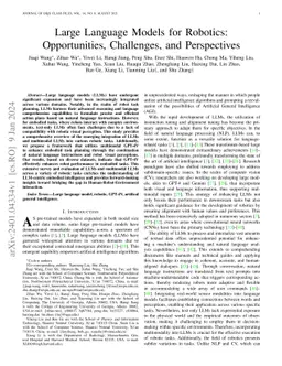 Large Language Models for Robotics: Opportunities, Challenges, and
  Perspectives