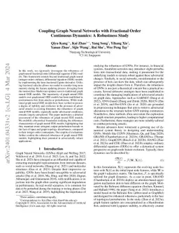 Coupling Graph Neural Networks with Fractional Order Continuous
  Dynamics: A Robustness Study