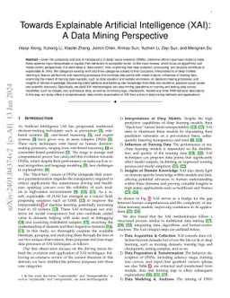 Towards Explainable Artificial Intelligence (XAI): A Data Mining
  Perspective