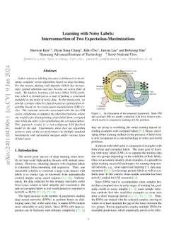 Learning with Noisy Labels: Interconnection of Two
  Expectation-Maximizations