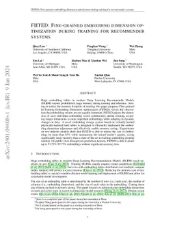 Fine-Grained Embedding Dimension Optimization During Training for
  Recommender Systems