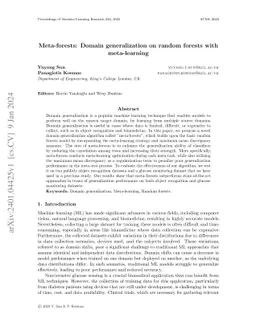 Meta-forests: Domain generalization on random forests with meta-learning