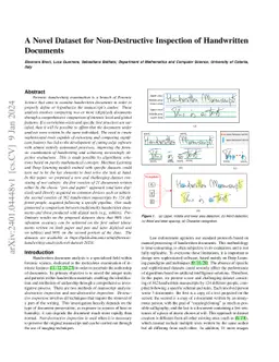 A Novel Dataset for Non-Destructive Inspection of Handwritten Documents
