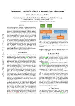 Continuously Learning New Words in Automatic Speech Recognition