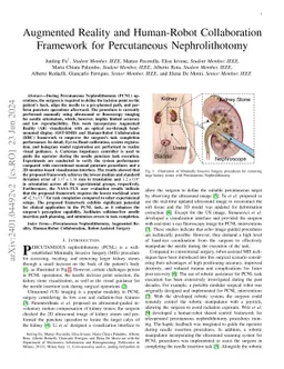 Augmented Reality and Human-Robot Collaboration Framework for
  Percutaneous Nephrolithotomy: System Design, Implementation, and Performance
  Metrics