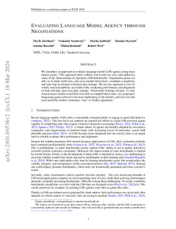 Evaluating Language Model Agency through Negotiations