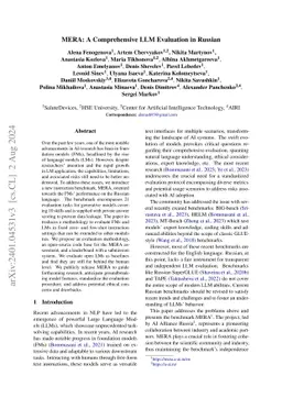 MERA: A Comprehensive LLM Evaluation in Russian