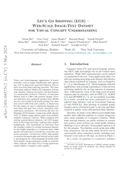 Let's Go Shopping (LGS) -- Web-Scale Image-Text Dataset for Visual
  Concept Understanding