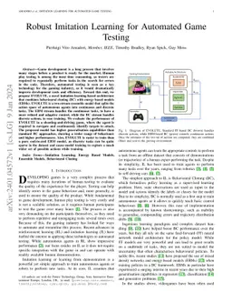 Robust Imitation Learning for Automated Game Testing