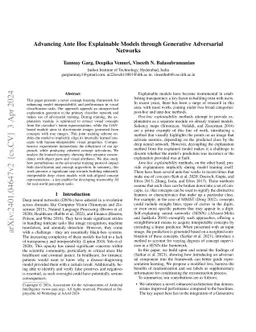 Advancing Ante-Hoc Explainable Models through Generative Adversarial
  Networks