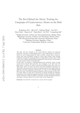 The Devil Behind the Mirror: Tracking the Campaigns of Cryptocurrency
  Abuses on the Dark Web