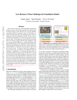 Low-Resource Vision Challenges for Foundation Models
