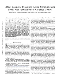 LPAC: Learnable Perception-Action-Communication Loops with Applications to Coverage Control