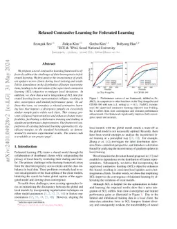 Relaxed Contrastive Learning for Federated Learning