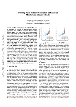 Learning-Based Difficulty Calibration for Enhanced Membership Inference
  Attacks
