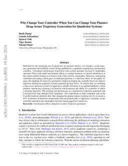 Why Change Your Controller When You Can Change Your Planner: Drag-Aware
  Trajectory Generation for Quadrotor Systems