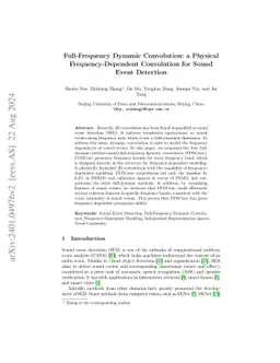 Full-frequency dynamic convolution: a physical frequency-dependent
  convolution for sound event detection