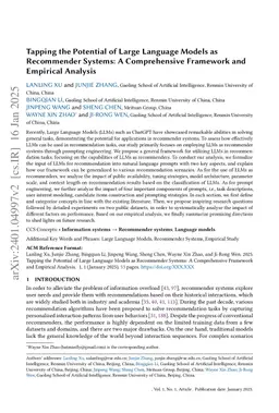 Tapping the Potential of Large Language Models as Recommender Systems: A Comprehensive Framework and Empirical Analysis