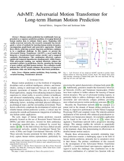AdvMT: Adversarial Motion Transformer for Long-term Human Motion
  Prediction