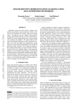 Singer Identity Representation Learning using Self-Supervised Techniques