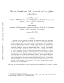 Hybrid of node and link communities for graphon estimation