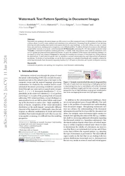 Watermark Text Pattern Spotting in Document Images