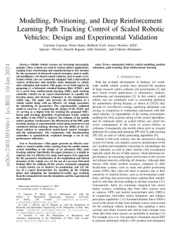 Modelling, Positioning, and Deep Reinforcement Learning Path Tracking
  Control of Scaled Robotic Vehicles: Design and Experimental Validation