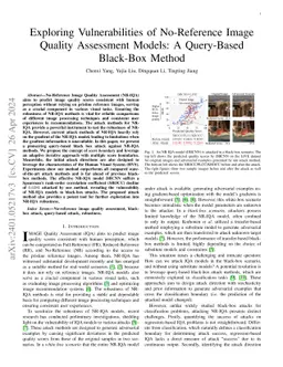 Exploring Vulnerabilities of No-Reference Image Quality Assessment
  Models: A Query-Based Black-Box Method