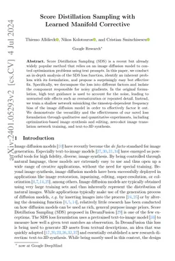 Score Distillation Sampling with Learned Manifold Corrective