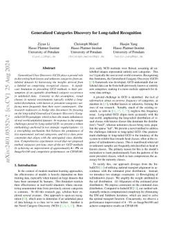 Generalized Categories Discovery for Long-tailed Recognition