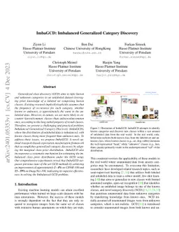 ImbaGCD: Imbalanced Generalized Category Discovery